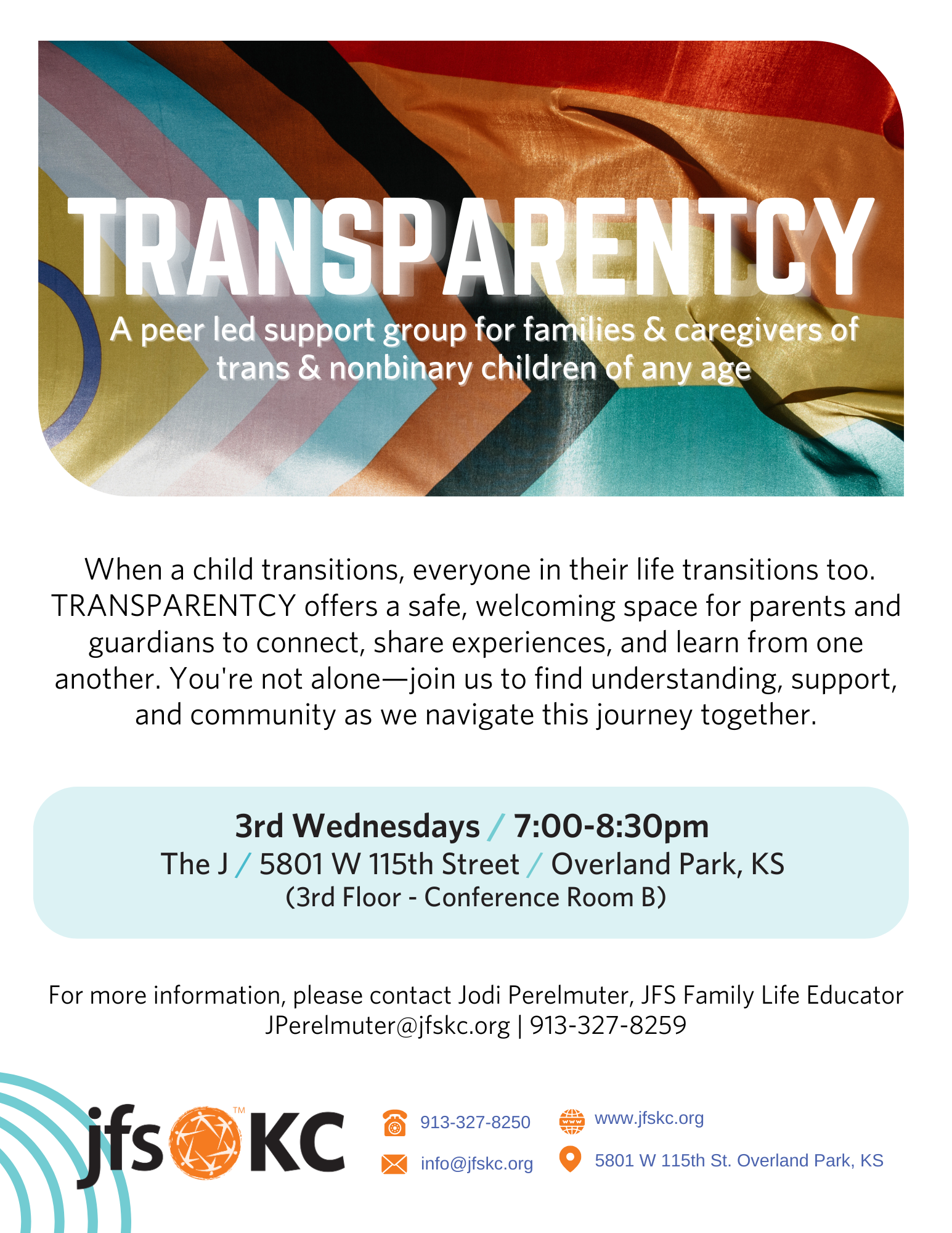 TRANSPARENTCY: A Support Group for Jewish Families and Caregivers of Trans and Nonbinary Children